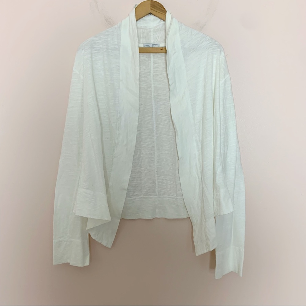 James Perse White Long Sleeve Top